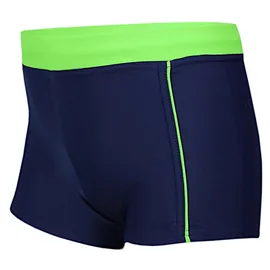 Aquarti Jungen Badehose Schwimmhose Seitliche Paspel Kinder Badeshorts, Farbe: 024 Dunkelblau/Grün, Größe: 158 - 158