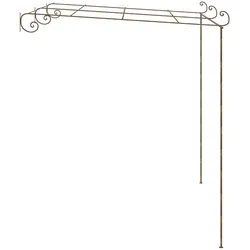 vidaXL Garten-Pergola Antik-Braun 3x3x2,5 m Eisen
