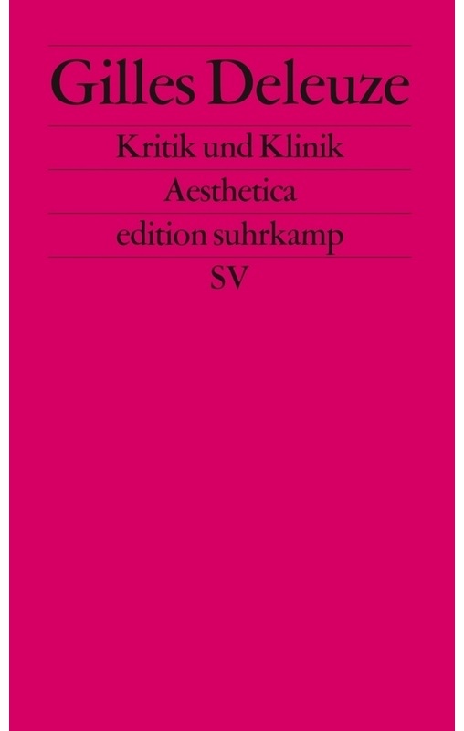 Kritik Und Klinik - Gilles Deleuze, Taschenbuch
