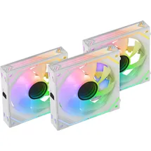Mars Gaming MF-LINKFINITYKIT Weiß, Kit 3x 120mm PWM Modularlüfter, LINKFINITY Verbindungssystem, Infinity Mirror ARGB 360° Beleuchtung und ARGB Controller, Ultra-quiet 12dB