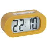 Karlsson KA5753YE Wecker mit LCD-Hintergrundbeleuchtung, Gummy, ABS, gummiert, Gelb, Ockergelb, H7 x 5 x 14 cm