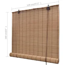 vidaXL Bambusrollo 120 x 160 cm Braun