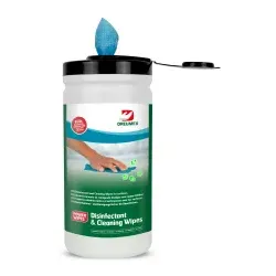 Dreumex Disinfectant and Cleaning Wipes Desinfektionstücher, blue, Oberflächendesinfektionstücher zum Reinigen und Desinfizieren ohne Alkohol, 1 Spenderdose = 170 Tücher