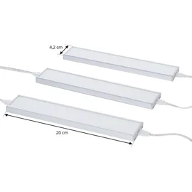 PRIOS 3er Set LED Unterschrankleuchten (Unterbauleuchte) 'Ashtonis' dimmbar mit Bewegungsmelder (Modern) in Alu u.a. für Wohnzimmer & Esszimmer (3 flammig,), Wohnzimmerlampe