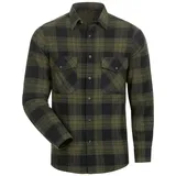 CRAFTLAND Flanell-Hemd oliv/schwarz L