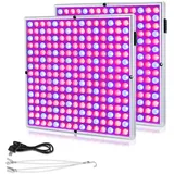 YRHome 45W LED Pflanzenlampe 225 LEDs Rot&Blau Pflanzen Innengarten Wachsen Licht Pflanze Pflanzenleuchte Pflanzenlicht Hängeleuchte Wachstumslampe 310 * 310 * 35mm 2835 LED Chip (2X45w)