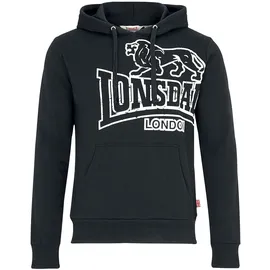 Lonsdale Tadley Kapuzenpullover - Black / Ecru - 3XL