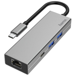 Hama USB-C-Multiport, 4 Ports, 2x USB-A, USB-C LAN/Ethernet (00200108)