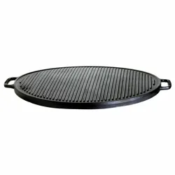 All'Grill Gusseisen Grillplatte Ø 45 cm, beidseitig verwendbar, robust und vielseitig einsetzbar