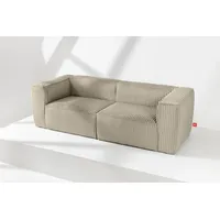 Konsimo Ferox Modernes Sofa, 3 Sitzer aus breitem Cordstoff,