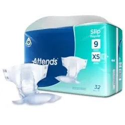 Attends Slip Regular 9 Inkontinenzhosen 208182 , 1 Packung = 32 Stück, extra small