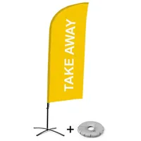 Showdown Displays Beachflag Alu Wind Komplett-Set Take Away Gelb