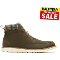 Hush Puppies Jenson Herren Klassisch Komfort Leder Stiefeletten Olivgrün