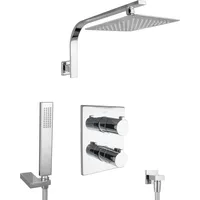 PaulGurkes Design Dusch Set mit Thermostat Unterputz Regendusche