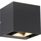 LED-Wandleuchte, anthrazit, IP 54, warmweiß, 3000 Kelvin, Abstrahlwinkel einstellbar