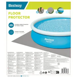 BESTWAY Pool-Bodenschutzfliesen Set grau 78 x 78 cm