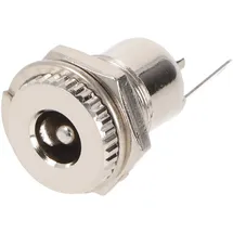goobay DC-Einbaubuchse - Stift 2,5 mm, Metallausführung mit Lötfahnen