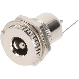 goobay DC-Einbaubuchse - Stift 2,5 mm, Metallausführung mit Lötfahnen
