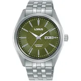 LORUS Automatikuhr Classic, Armbanduhr, Herrenuhr, Mechanische Uhr, Edelstahlarmband, analog, Tag silberfarben