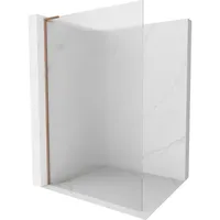 Mexen Kioto L Walk-in Duschwand 120 x 200 cm gebürstetes Kupfer mit Duschtasse