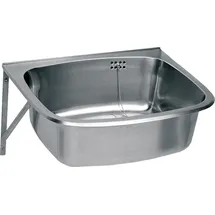 KWC AR Ausgussbecken, SIRIUS, Edelstahl, 560x200x460 mm, Klapprost und Spritzwand,