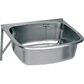 KWC AR Ausgussbecken, SIRIUS, Edelstahl, 560x200x460 mm, Klapprost und Spritzwand,