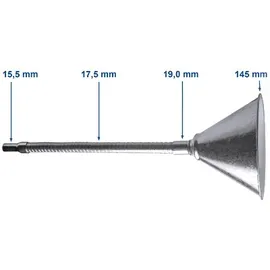 SW Stahl Metalltrichter 07379L 145 mm Silber