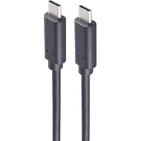ShiverPeaks -BASIC-S--USB-C Verbindungskabel--USB Kabel 3.2 USB Typ C Stecker auf USB Typ C Stecker, Gen 2x2 s 1 m, Schwarz