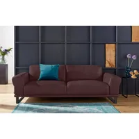 W.SCHILLIG 2,5-Sitzer montanaa, mit Metallkufen in Schwarz pulverbeschichtet, Breite 232 cm braun