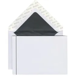 Briefhülle Trauer C6 ohne Fenster, Haftklebung, 100g/m2, weiß, 25 Stück