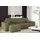 Kaiser Möbel Ecksofa mit schlaffunktion und bettkasten, Sofa L-form, Couch L-form BEST Dicker Cord Olive Links - Olive