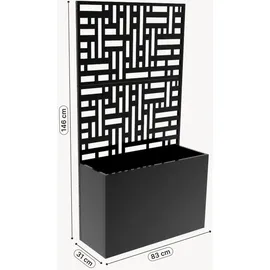 casa.pro Bernalda 83 x 146 x 31 cm Schwarz