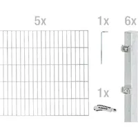 GAH Alberts GAH-Alberts Komplettset Doppelstabmatten 10m 120 cm 6/5/6, feuerverzinkt