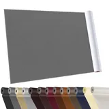 YAFLC kunstleder selbstklebend Mittelgrau, 40 x 160cm leder patch selbstklebend, kunstleder reparaturset für couch Autositz Sofa Möbel Leder Reparatur Jacken und Renovierung
