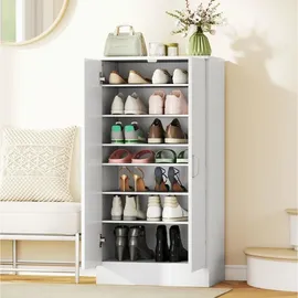 Okwish Schuhschrank 55 x 108 x 35 cm mit Soft-Close / weiß