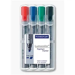 STAEDTLER Lumocolor - Marker - für Flipchart - Schwarz, Rot, Blau, Grün - wasser