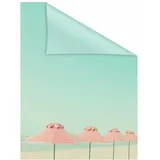 Lichtblick Fensterfolie Sonnenschirme 1 St., blickdicht, strukturiertKlebepunkte, selbstklebend, Sichtschutz blau Fensterfolie, 88984733-2