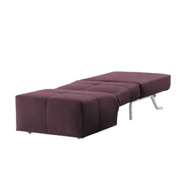 Nehl Schlafsessel Solino Velours 85 x 85 x 102 cm Lila mit Schlaffunktion