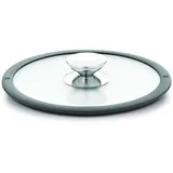 Berndes Glasdeckel mit Silikonrand, passend für Topf und Pfanne mit 28 cm Durchmesser, transparent