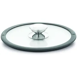 Berndes Glasdeckel mit Silikonrand, passend für Topf und Pfanne mit 28 cm Durchmesser, transparent
