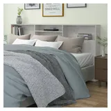 vidaXL Kopfteil mit Ablagen Betongrau 220x19x103,5 cm