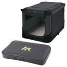 Maelson Soft Kennel anthrazit 52 cm + Lounge Mat - Transportbox mit Matratze für Hunde
