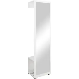 OTTO home Paris Garderobenschrank 190x50x35 Silber/Weiß