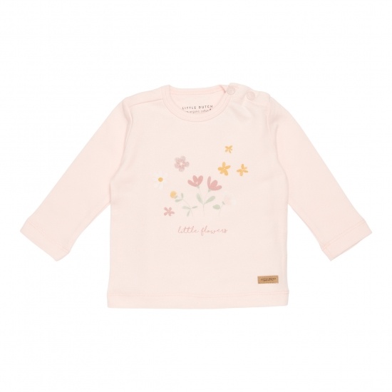Langarm-Shirt Flowers & Butterflies Flowers Pink, Größe 62 | Little Dutch