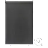 Froadp 140x240cm Senkrechtmarkise Außenrollo Sichtschutzrollo Reflektierende Thermofunktion Balkonrollo für Fenster & Türen(Anthrazit)