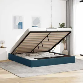 vidaXL Ottoman-Bett 160 x 200 cm Dunkelblau