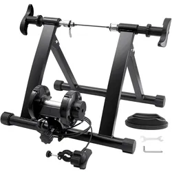 VEVOR Fahrradtrainerständer, magnetischer Heimtrainerständer für 26-29-Zoll-Räder, 8 Widerstandseinstellungen, Geräuscharmer Motor, tragbar für Indoor-Fahrübungen, mit Schnellspannhebel