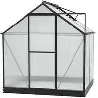 Vitavia Gewächshaus Pluto 3100 HKP, inkl. Fundament, ca. B198/H208/T155 cm, Schwarz