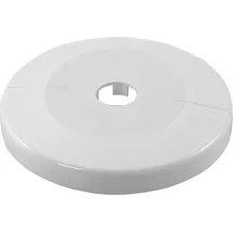 tecuro Scharnierrosette Ø 15 mm x Ø 65 mm x 6,5 mm - Kunststoff ABS Weiß