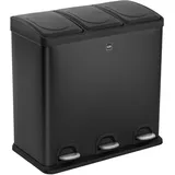 Helit the seperator Mülltrenner 3x 20 l schwarz